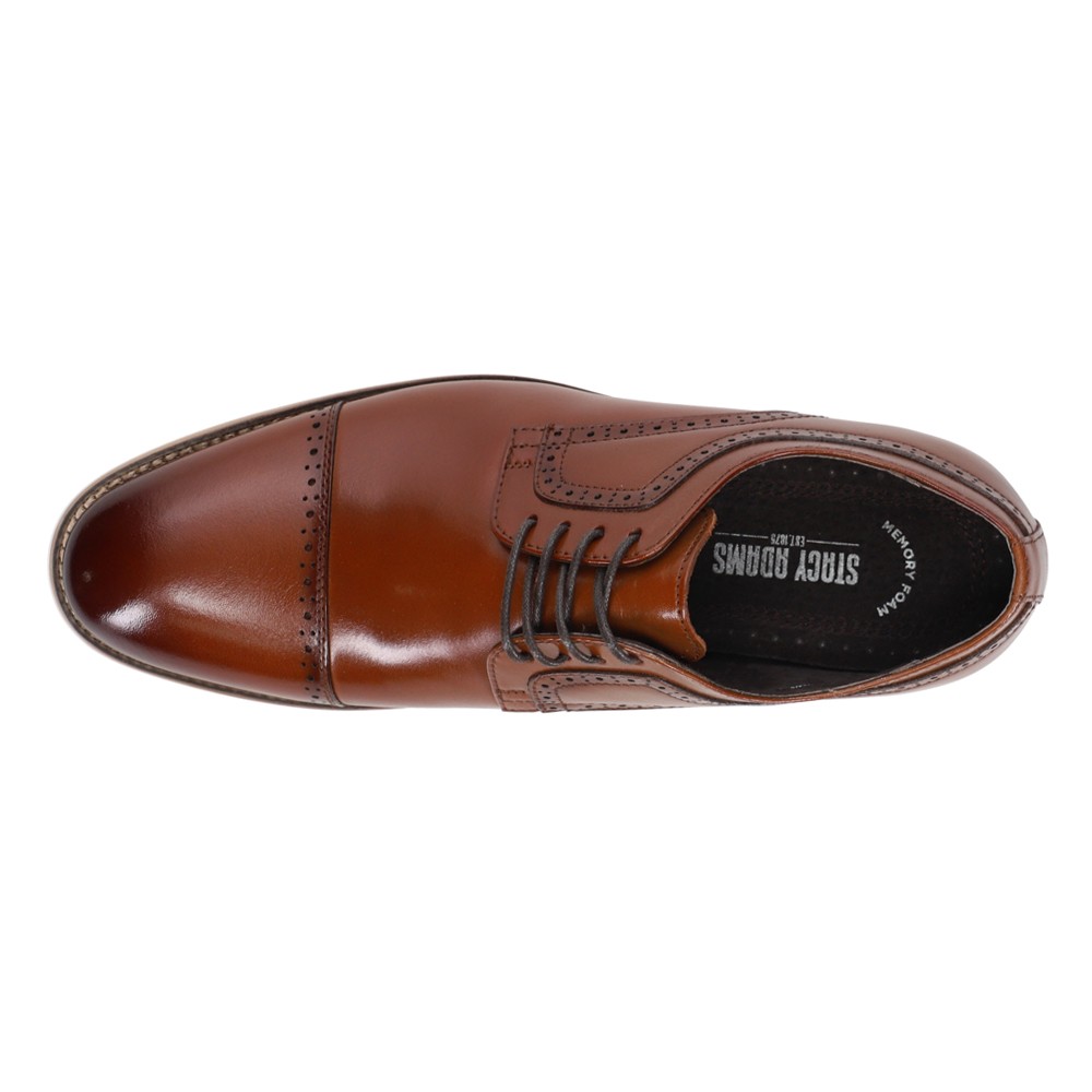 Stacy Adams Shoes Dickinson Cap Toe Oxford Cognac Size 12 — photo 2
