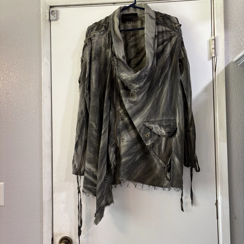 Lip Service Warbird Unisex Jacket Green Goth Punk Vintage Grunge Renaissance S - Image 2 of 4