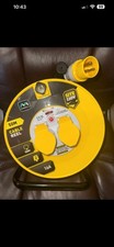 NEW Masterplug Extension Lead Open Drum Cable Reel 50m 110v Twin Socket Outlet