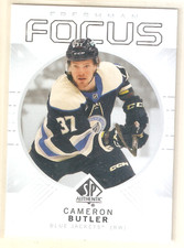 Cameron Butler 2024-25 SP Authentic Freshman Focus Insert RC #2 Blue Jackets
