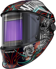 ARCCAPTAIN Large Viewing Welding Helmet Auto Darkening Hood Mask for Arc Tig Mig