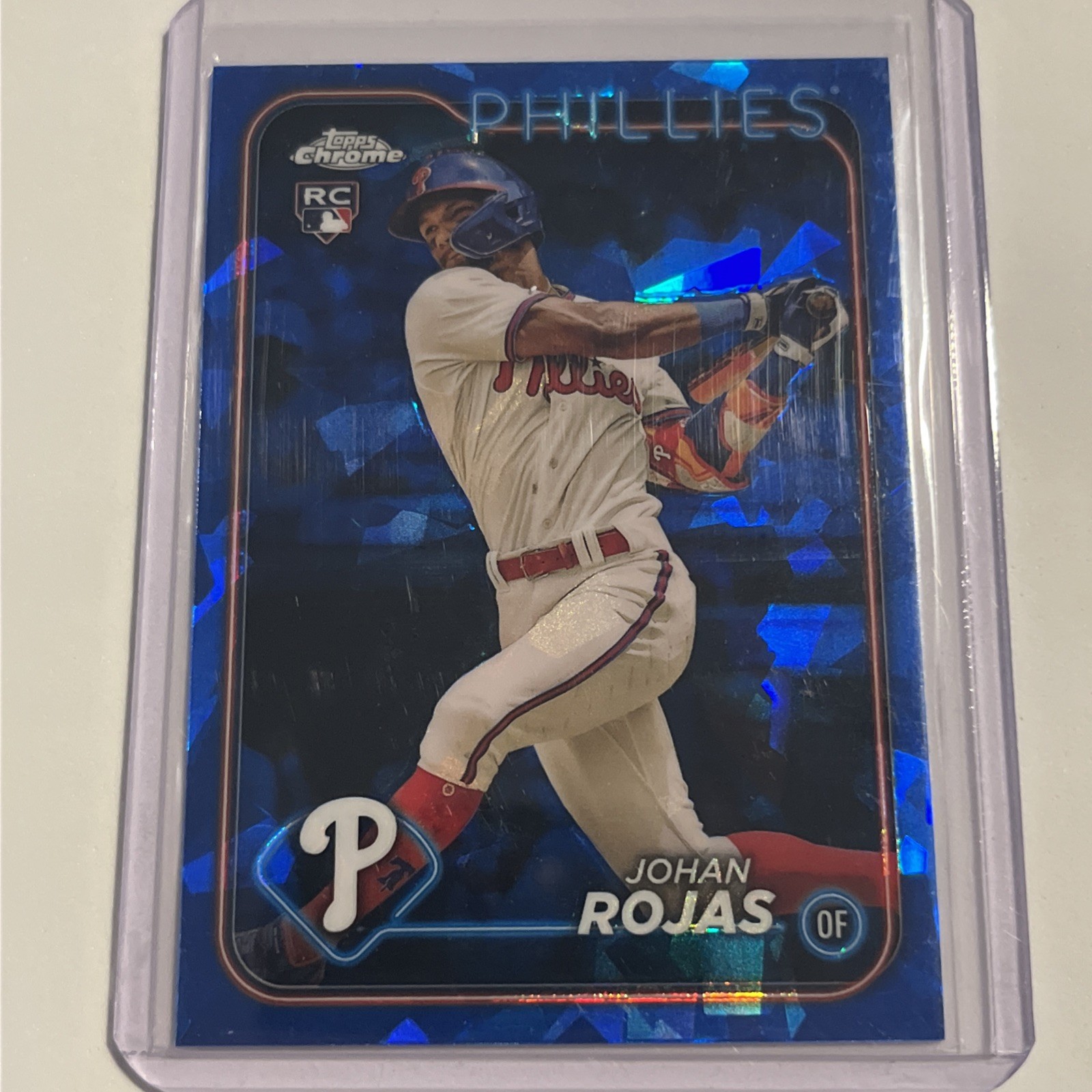 2024 Topps Chrome Sapphire Johan Rojas #209 RC Rookie Philadelphia Phillies