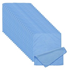 24 Pcs 11.81" x 11.81" Glasses Cleaning Cloth Microfiber Eyeglasses Cloth Blue