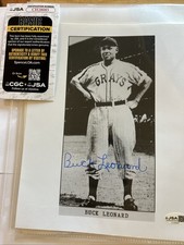 Buck Leonard Autographed Signed - 8x10 Photo B&W - COA JSA - CH28085