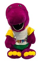 Vintage 1992 Dakin HUGE 3FT BARNEY Plush Purple Dinosaur Lyons T-Shirt 37 Rare