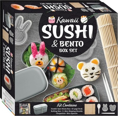 Hinkler Kawaii Sushi & Bento Box Kit   Cute Japanese Cooking Set with Tools