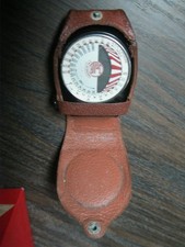 Vintage Dejur Amsco Model 50 Exposure Light Meter ww/ leather case