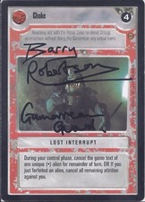 Star Wars CCG - Barry Robertson † (Gamorrean Guard) -  signed card - autograph