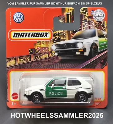 MATCHBOX ''1976 VOLKSWAGEN GOLF MK1'' POLIZEI OVP UNGEÖFFNET ANSEHEN!