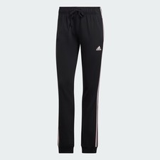 adidas women Essentials Warm-Up Slim Tapered 3-Stripes Track Pants