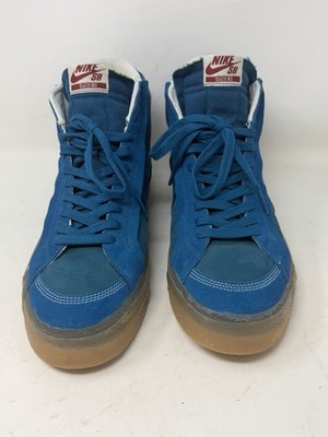 Nike SB Blazer Mid Mens Size 11.5 Blue Gum DV5468-300 Suede Skate Sneakers