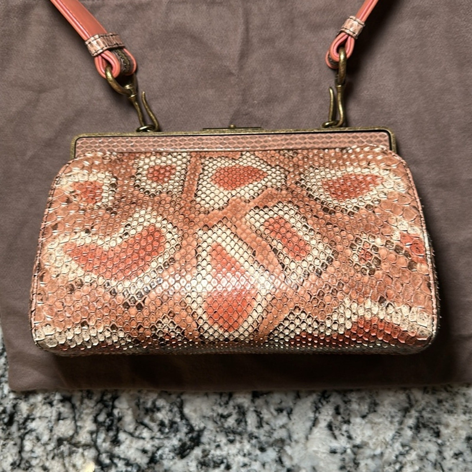 Bottega Veneta Limited Edition Python Dahlia Burano Bag thumbnail 4