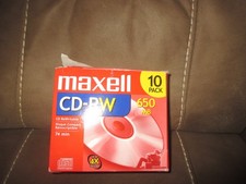 9 -  MAXELL CD-RW 650MB REWRITABLE DISCS