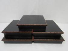 Unused Echizen Lacquer Shokado Bento Boxes Set of 5 Japanese Lunch Box w/Box