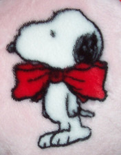 NWT Peanuts Pink Fancy RED BOW TIE SNOOPY Throw Blanket 60x70 SO SOFT