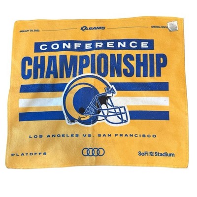 Los Angeles Rams Rally Towel San Francisco 49ers January 30 2022 Sofi Stadium