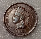 ■ 1901 INDIAN PENNY ONE CENT ☐ XF Full Liberty