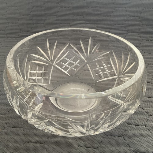 Vintage Finest Crystal Bowl Heavy Fruit Bowl ROYAL DOULTON Bowl 20cm Dia - Picture 4 of 5