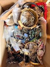 9 pounds Mystery Treasure Hunter wearable Costume Jewelry Lot box 2