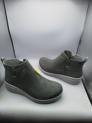 Ryka Women's Water-repellent Wedge Ankle Boots Lovely  7M Alpine Green A19