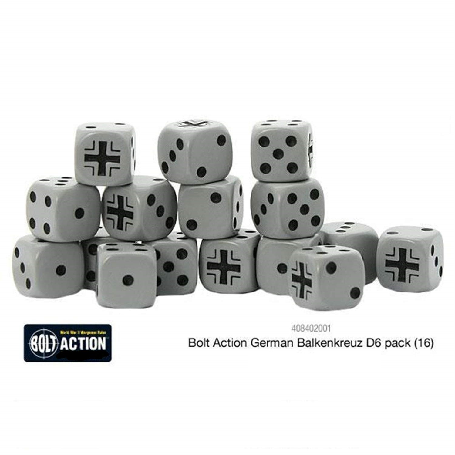 Набор кубиков Warlord Games Bolt Action немецкий Balkenkreuz 408402001