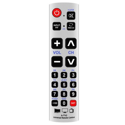 New A-TV12 Universal Remote Control for TCL Sony Dynex Hisense Emerson Sanyo TV