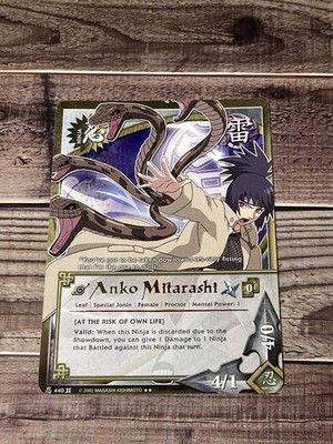 Naruto CCG, Anko Mitarashi, 440, 1st Edition Foil Text