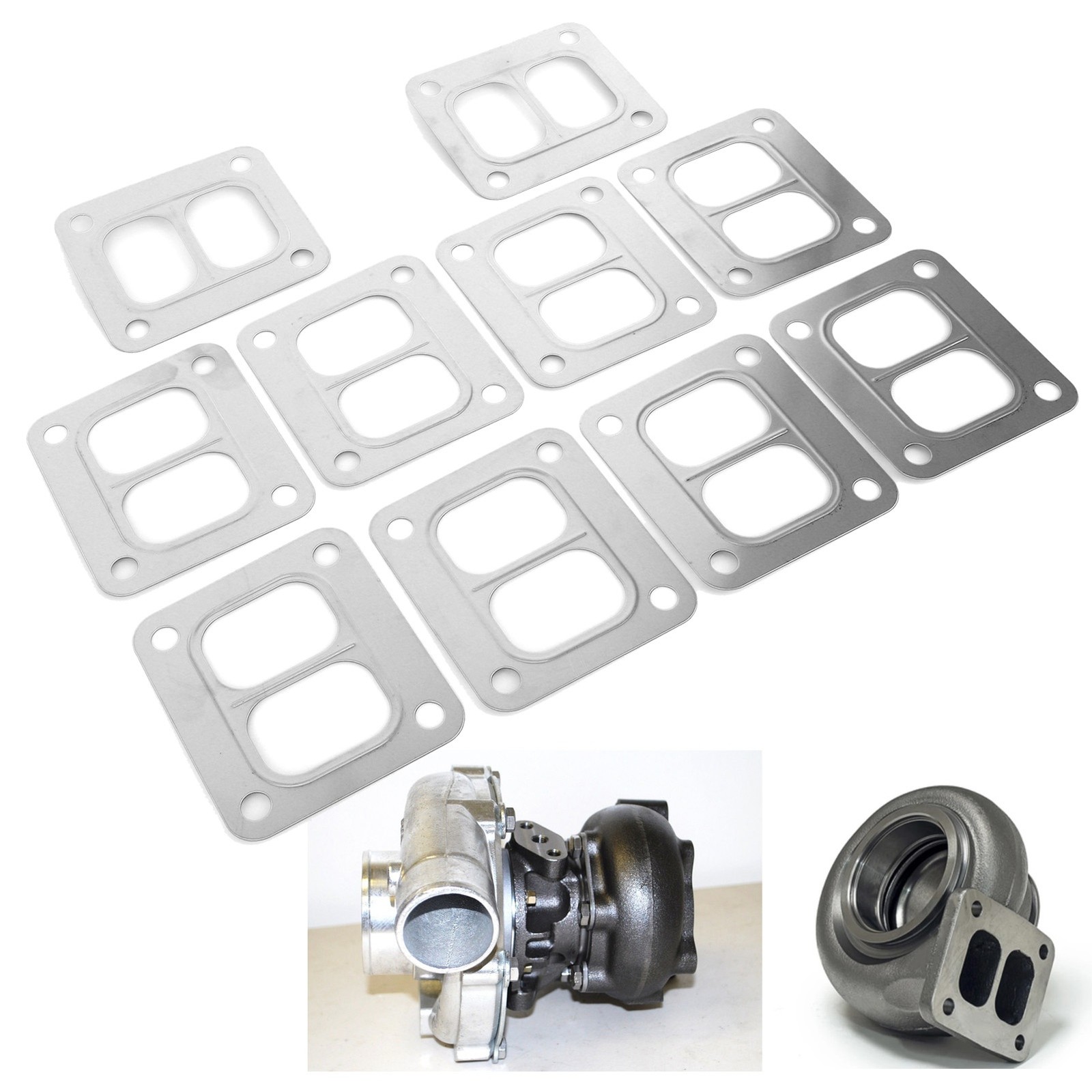10pcs Turbo Gasket Stainless Steel Turbine Divided Inlet Parts Fit For