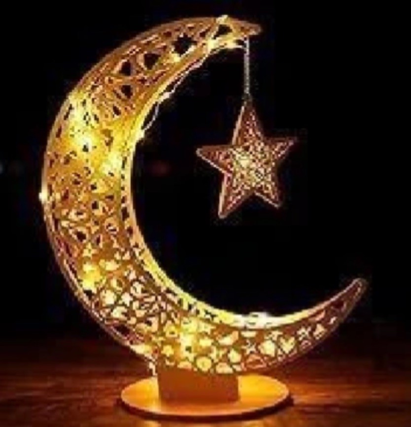 Tantour 26" Ramadan Crescent Moon Light Star Table Lamp LED Plug-In ...
