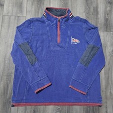 Fat Face 1/4 Zip Jumper XXL Blue UK Flag Airlie Pullover Sweater Union Jack
