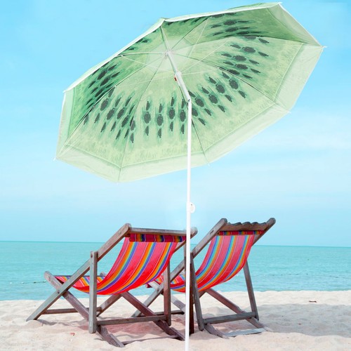 Beach Tilting Parasol Umbrella 1.8m Patio Garden Outdoor UV Protection Sun Shade - Picture 5 of 9