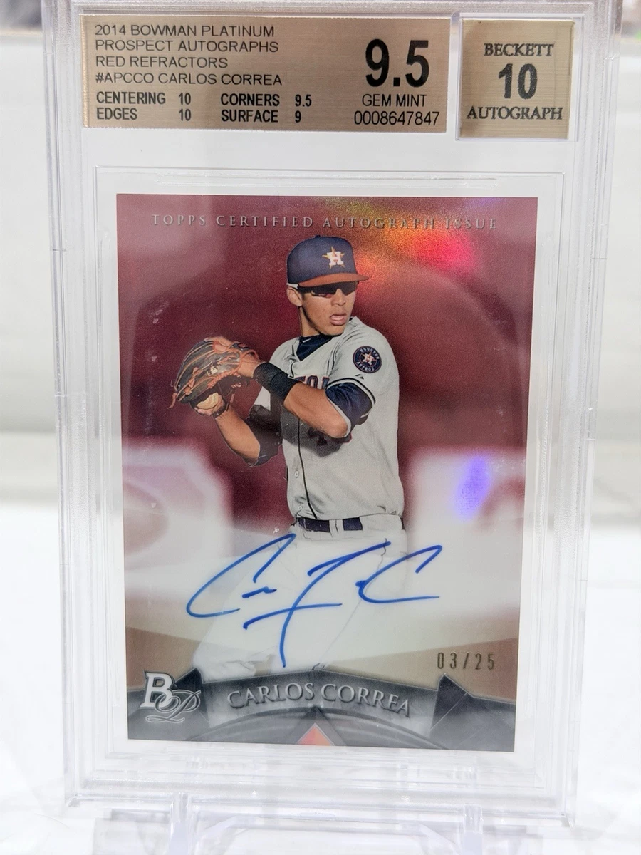 その他 CARLOS CORREA bowman refractor auto Bowman Carlos Correa Baseball 2014 Season Sports Trading Cards