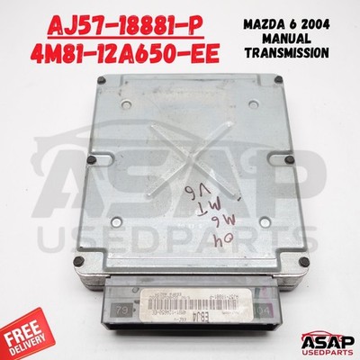 ECM ECU ENGINE CONTROL MODULE 3.0L MT MAZDA 6 2004 AJ57-18881-P / 4M81-12A650-EE