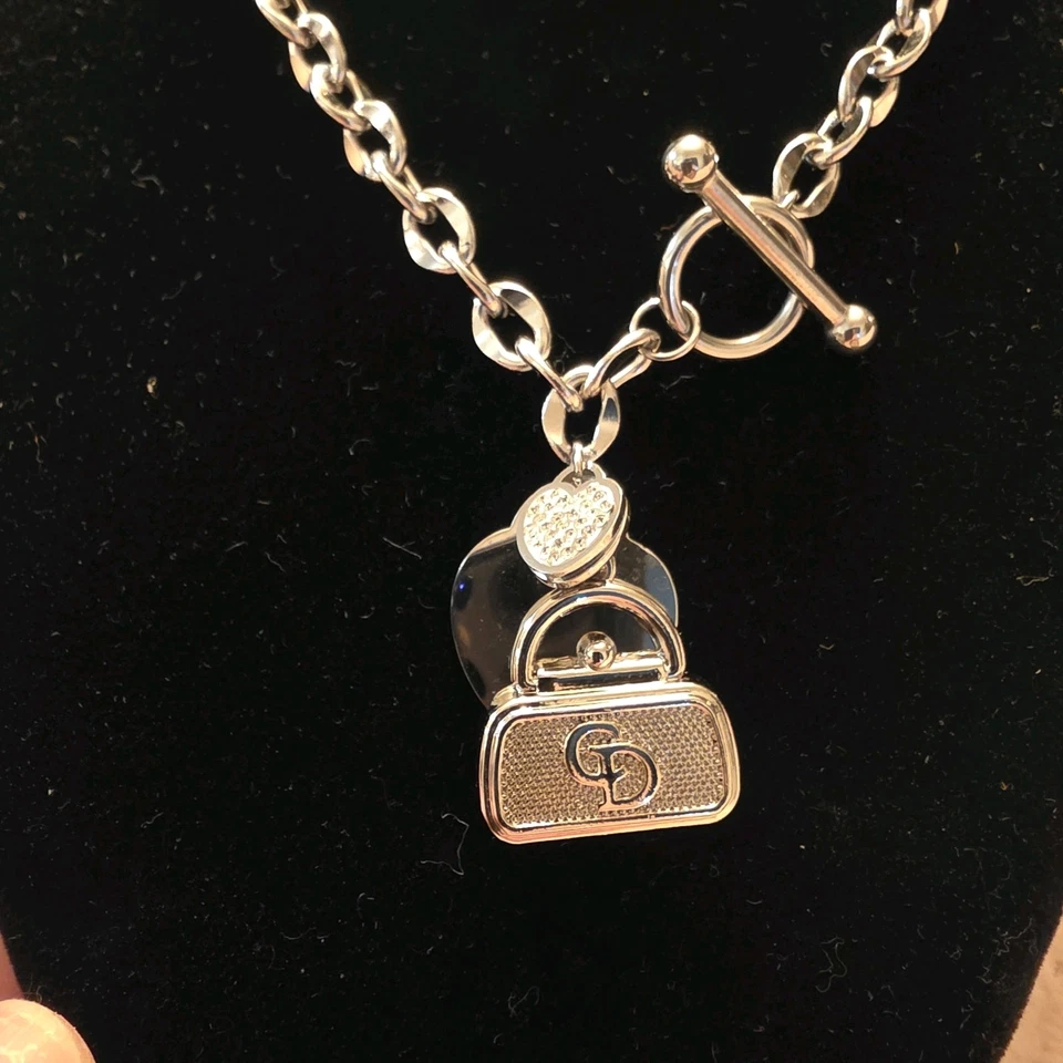 Christian Dior Handbag Charm On A Toggle Chain Necklace - Image 2 of 4