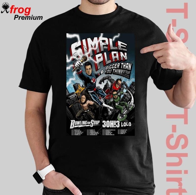SIMPLE PLAN JAPAN TOUR Tシャツ C XXLサイズ　新品 Simple Plan And Bfs, 3Oh3 Bigger Than You Think Tour 2025 Poster