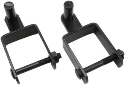 DF_SUPPLY 2" Square Male Black Hinge Pair with Bolt and Nut Assembly (5/8" Pintle)