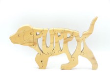 Wooden Puppy Jigsaw Puzzle  Hand Cut Puzzle  Kids Puzzle  Handmade Puzzle