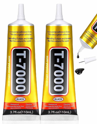 Upgrade T-7000 Black Adhesive Glue - 2PCS 110Ml | High-Performance Waterproof Ad