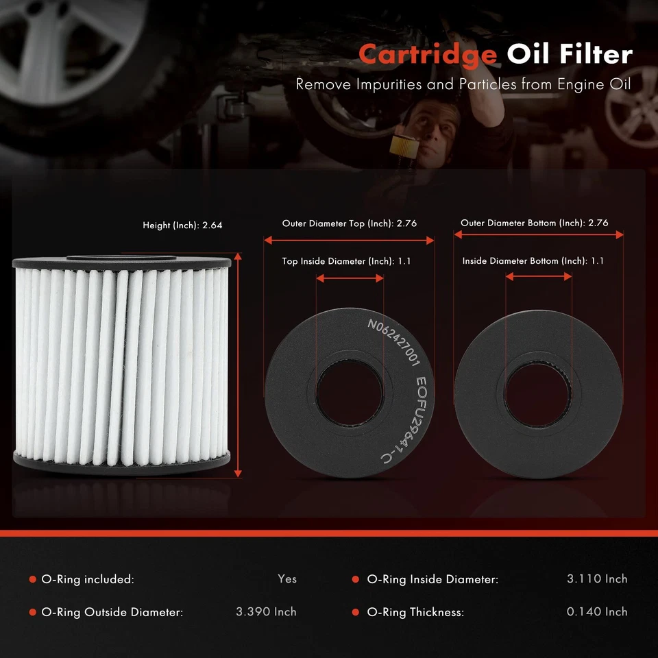 Filtro de aceite de motor para Toyota Camry 07-24 RAV4 Sienna Avalon Lexus Lotus 20K Foto 2 de 4