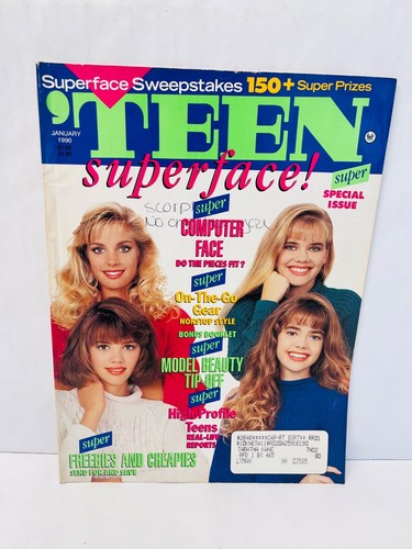 Vintage Teen Magazine January 1990 Collectible 90s Fashion Advertisements K3