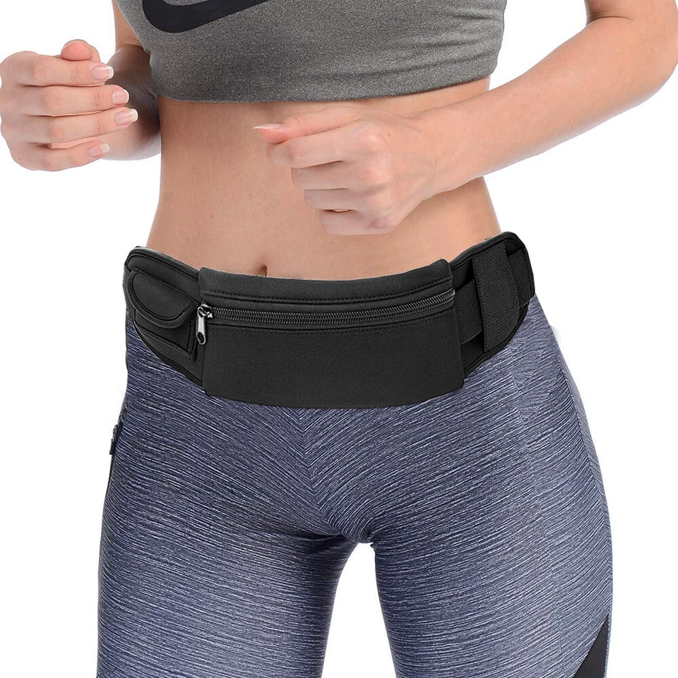 Men Women Fanny Pack Running Belt Phone Holder Waist Bum Zip Bag Pouch Workout - Image 2 of 4