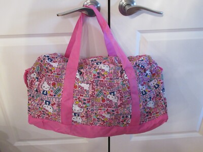 Hello Kitty Packable Duffle Carry-On Tote Travel Bag Luggage ~NEW WITH TAG~