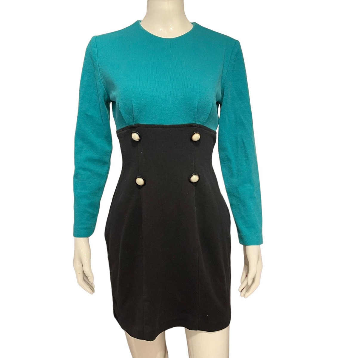 90s color block dress 80s Color Block Dress