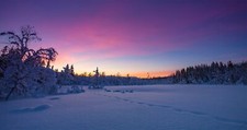 Landscape snow winter nature Custom Gaming Mat Desk