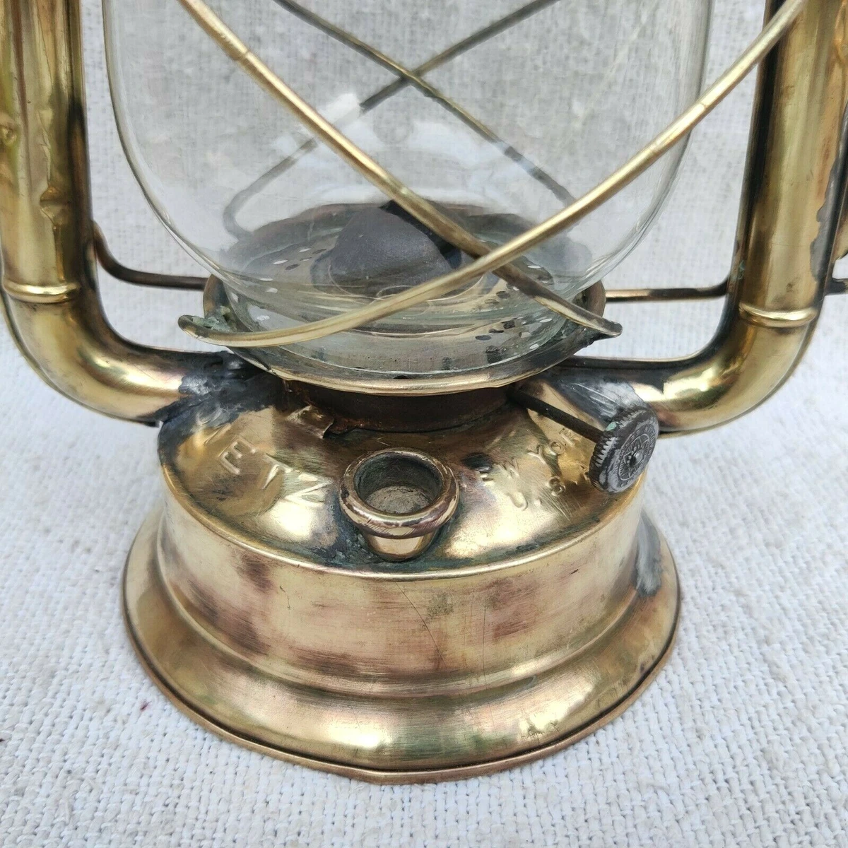 1930 Vintage Dietz Junior Cold Blast Brass Lantern USA Lighting Collectible LN10