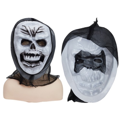 Skull Ghost Mask Halloween Scary Mask Cosplay Costume Prop Scream Fake Face Mask - Picture 15 of 24