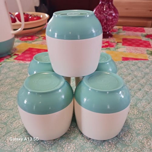 Bopp Decker 27 Pieces Including Carafe Turquoise & White, Pink & White Vintage - Picture 10 of 17