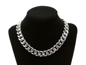 necklace silver tone Vintage heavy