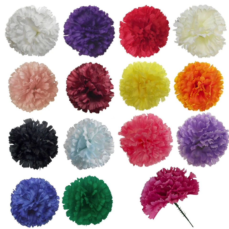 Carnation Picks Artificial Corsage Pick Florist Funeral Tribute Flower UK SELLER