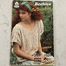 Vintage Patons Beehive Book 485 ON VACATION 7 Cotton Sweater Patterns 1987